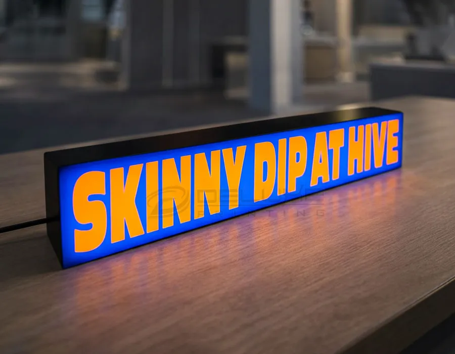 Hanging Light Box with Acrylic Letters Dubai