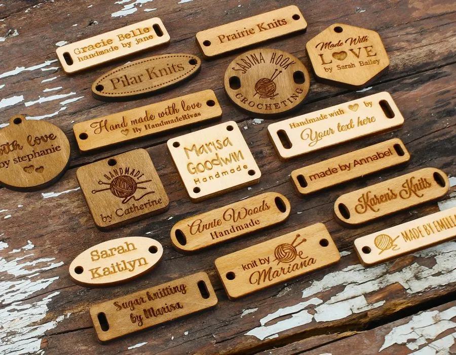 Wooden Sheet Label with Laser Engraving Dubai