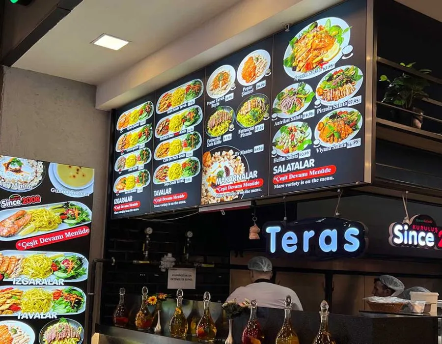 Menu Board Fabric Light Box Dubai