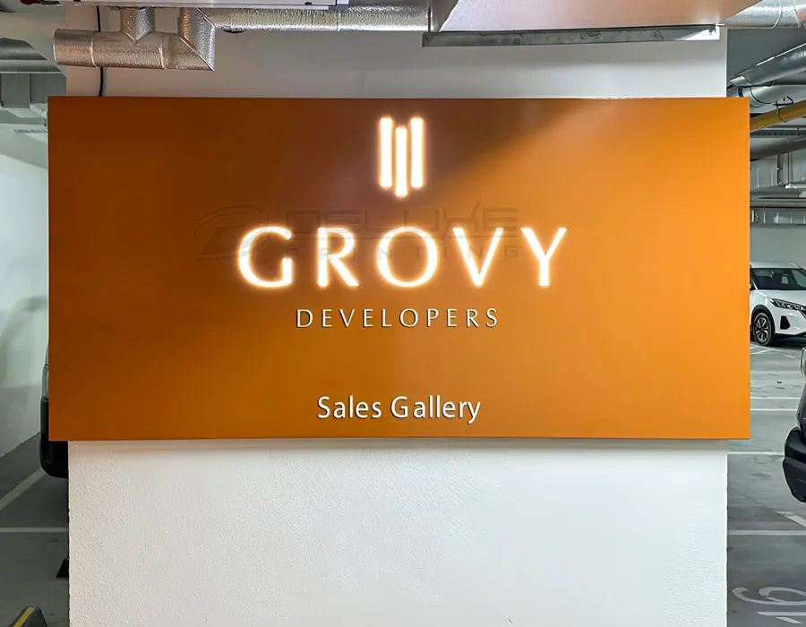 Aluminum Powder Coated Box Sign Board Dubai