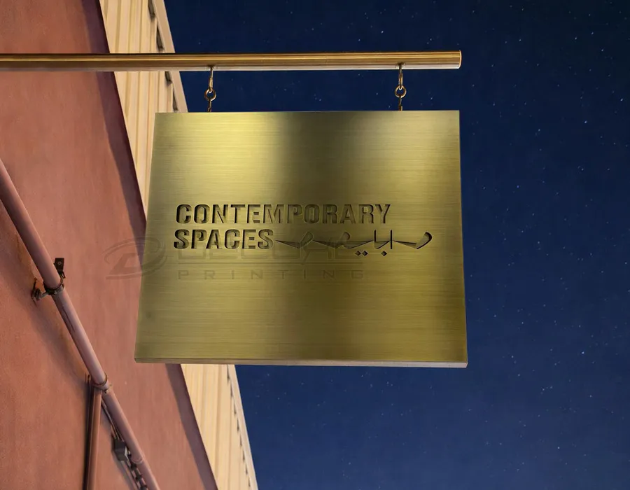 SS Silver Hanging Signage Dubai