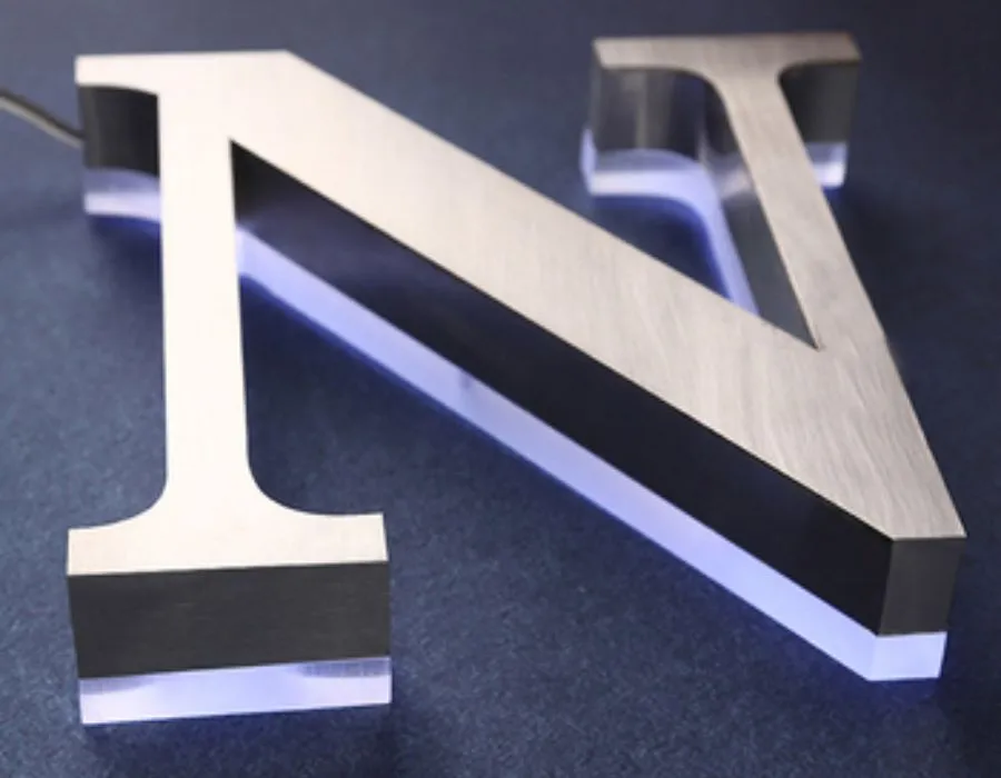 SS Brush Finish Outlit Signage Dubai