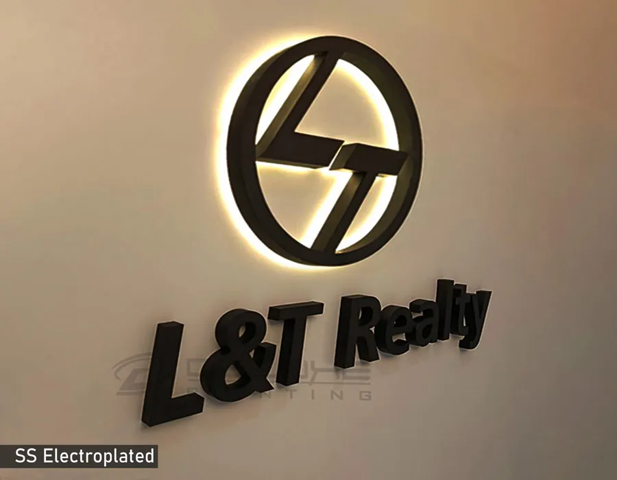 SS Brush Finish Outlit Signage Dubai