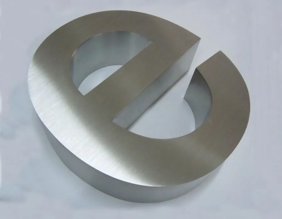 SS Brush Finish Unlit Signage