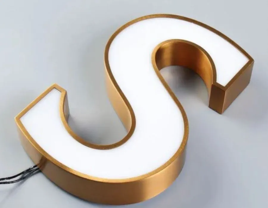 SS Chrome Gold Finish Sign Board Dubai