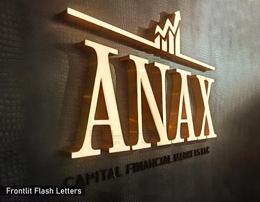 SS Chrome Gold Finish Sign Board Dubai