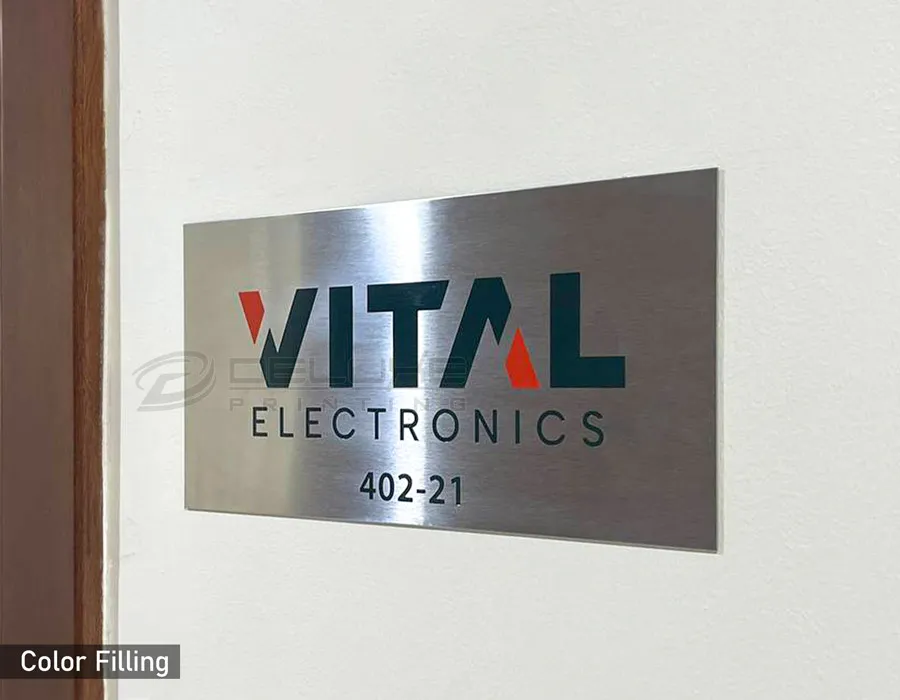 SS Mirror Finish + Gold Brush Finish Plate Dubai