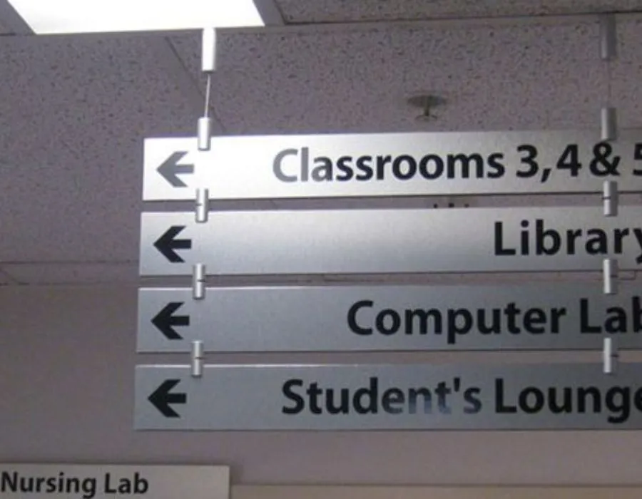 SS Silver Hanging Signage Dubai