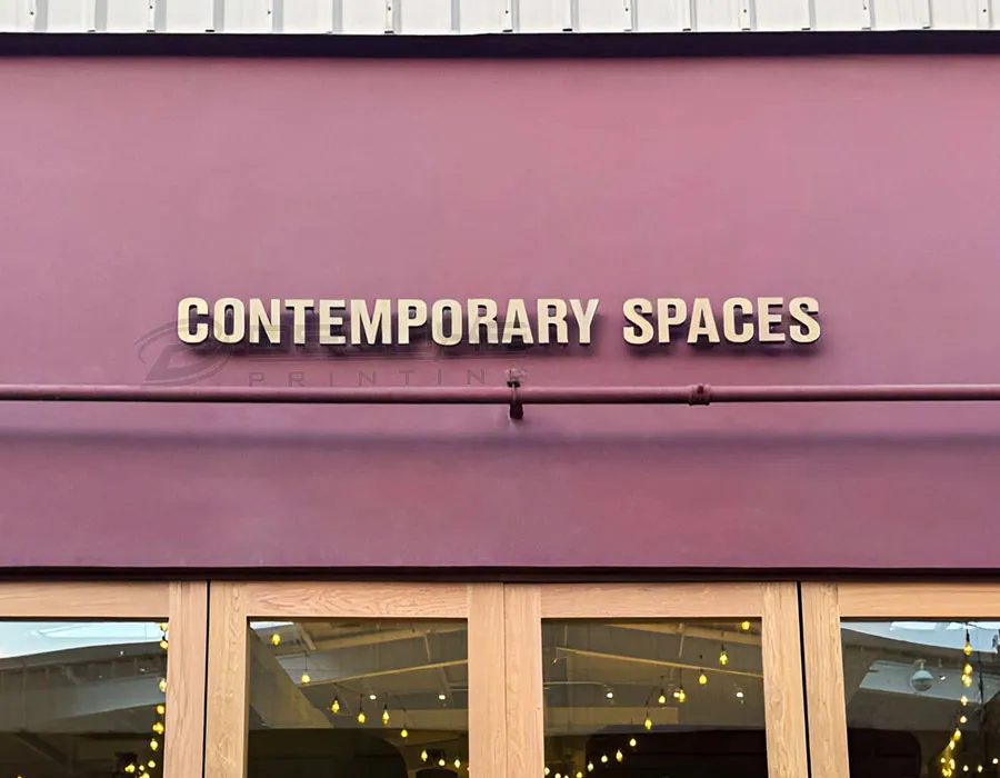 SS with Gold Platting Unlit Signage