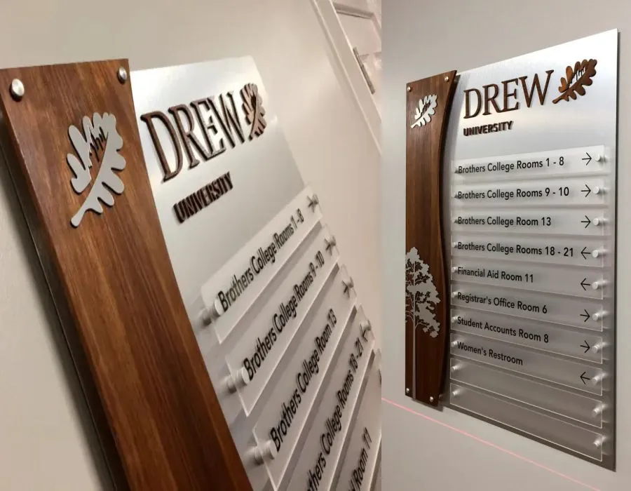 SS + Wooden + Acrylic with Vinyl Cut letters Signage Dubai
