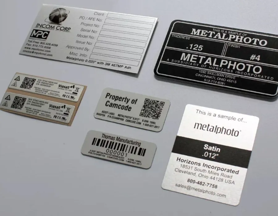 Metal Label with UV Direct Printing Dubai