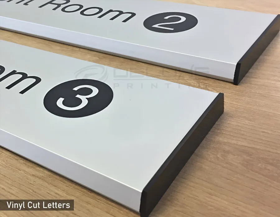 Aluminum profile with Vinyl Cut Letters Dubai