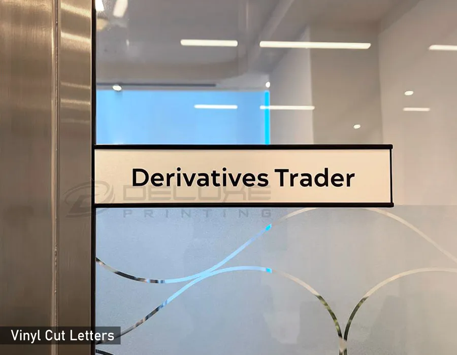 Aluminum Sliding Panels with Plate + Vinyl Cut Letters Dubai