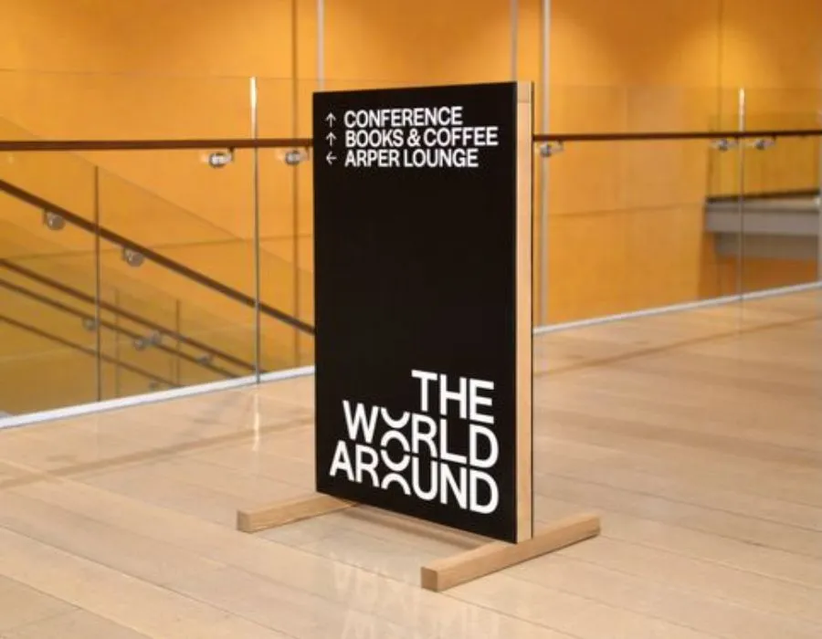 Wooden Stand with Vinyl Cut Letters / Digital Printing Dubai