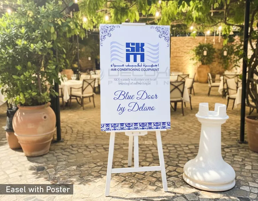 Wooden Stand with Vinyl Cut Letters / Digital Printing Dubai