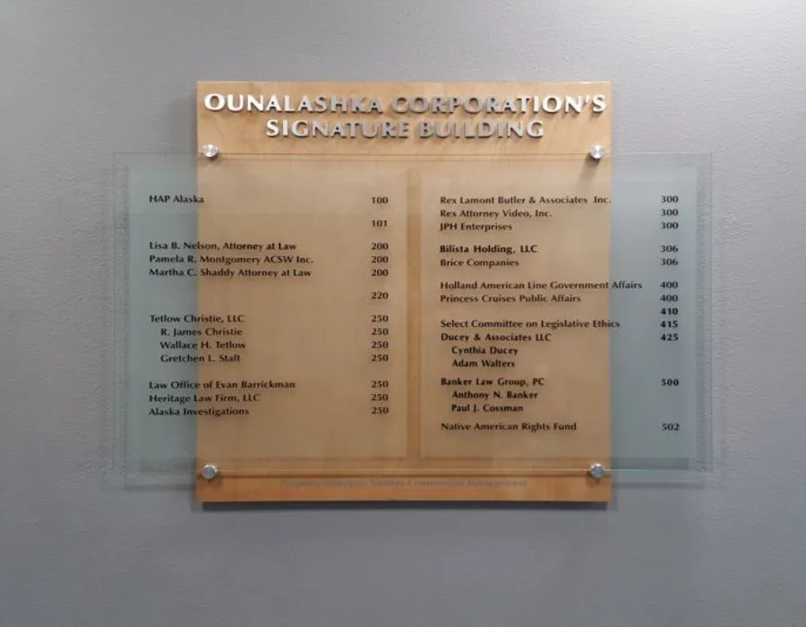 Wooden + Acrylic with Acrylic & Vinyl Cut Letters Signage Dubai