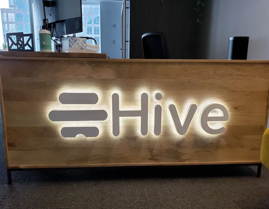 Wooden with Paint Finish Backlit Signage