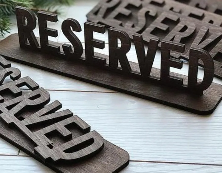 Wooden Cut 3D Letters with Base Dubai