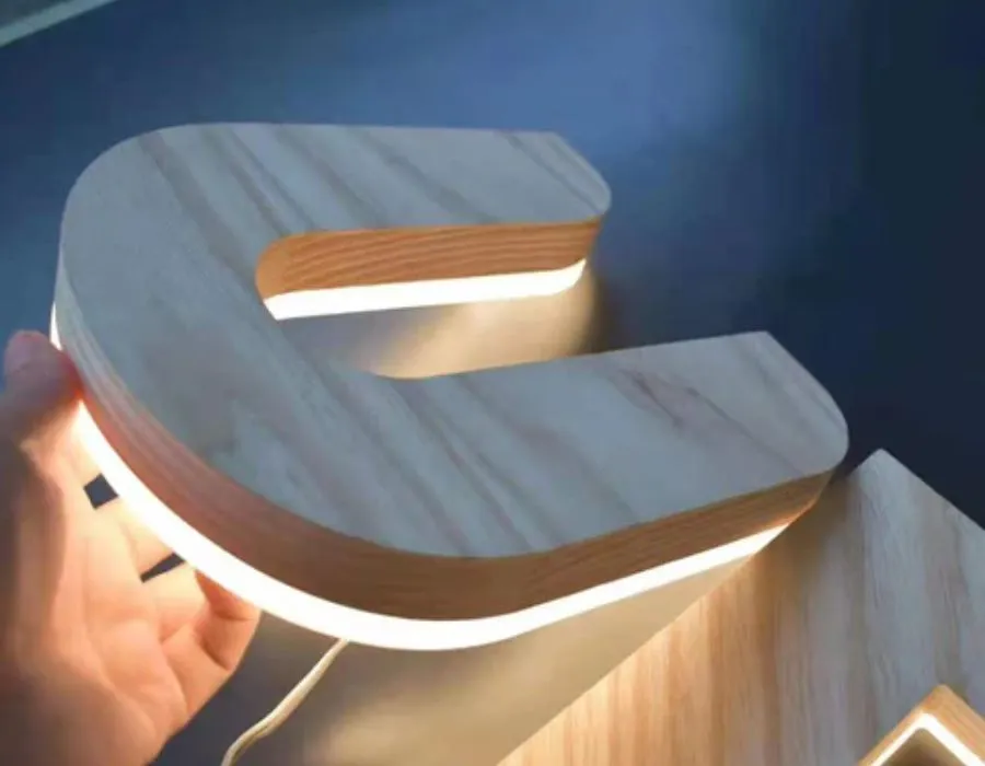 Wooden with Acrylic Back Letter Outlit Signage Dubai