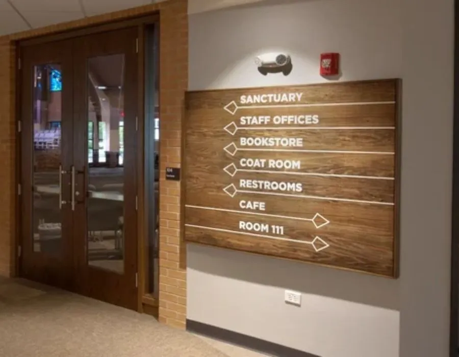 Wooden Sheet with Vinyl Cut Letters Signage Dubai