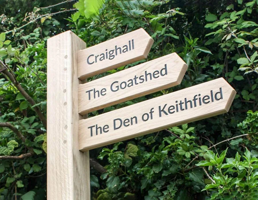 Wooden Wayfinding Signage Dubai