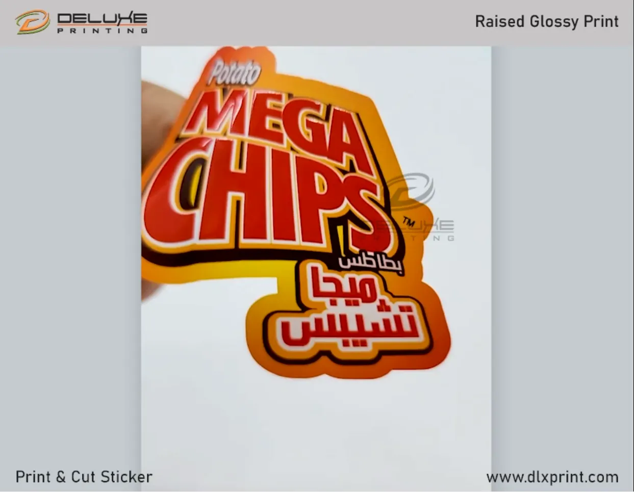 Glossy Raised Print Stickers Dubai